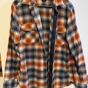 Pendleton Burnside Orange and navy flannel  - M